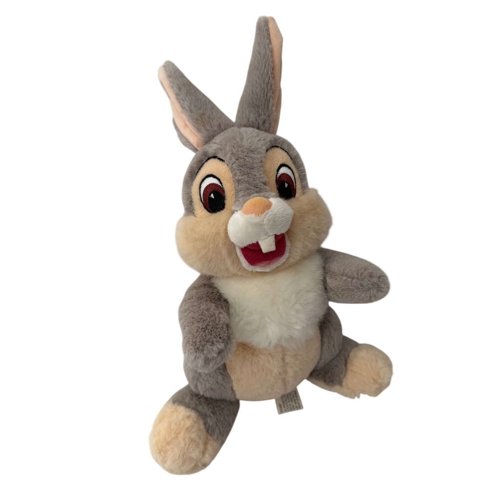 Disney Parks Thumper Bean Bag Plush Bambi Rabbit Grey Soft Toy NWT 10" Authentic